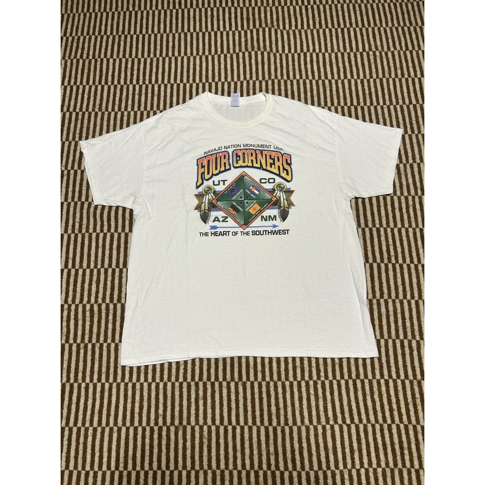 Vintage Y2K Four Corners Navajo Nation Monument T Shirt Mens XL Southwest Travel